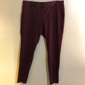 Wide Band Plum Leggings